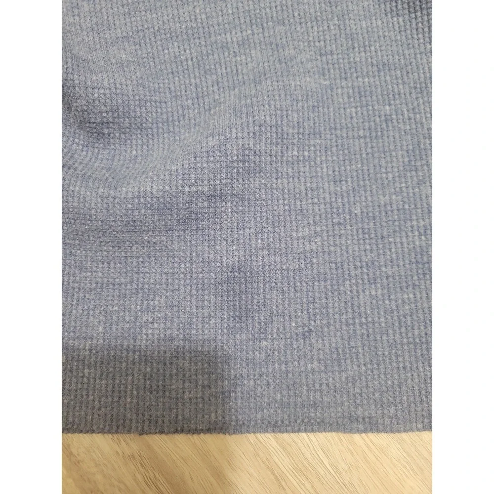 Pink Rose Kids Blue New York Graphic Thermal Waffle Knit Cropped Top Small